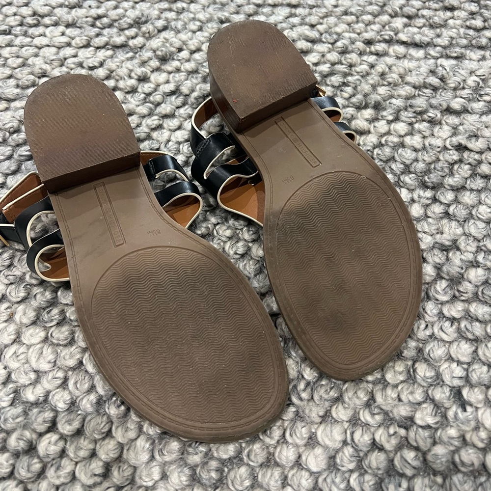 Tommy Hilfiger Black and Tan Women's Sandals - Picture 4 of 5